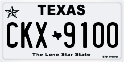 TX license plate CKX9100