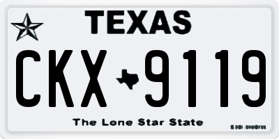 TX license plate CKX9119