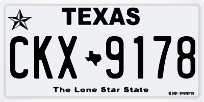 TX license plate CKX9178