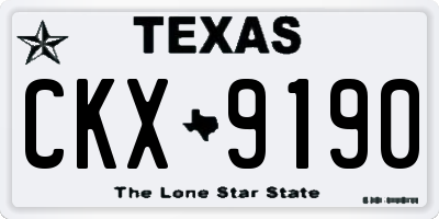 TX license plate CKX9190