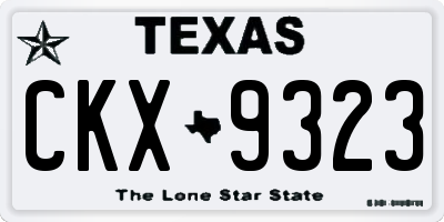 TX license plate CKX9323