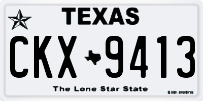 TX license plate CKX9413