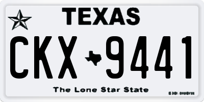 TX license plate CKX9441