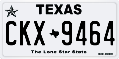 TX license plate CKX9464