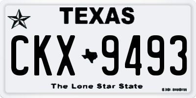 TX license plate CKX9493