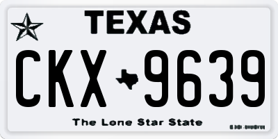 TX license plate CKX9639