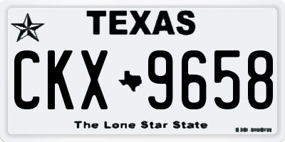 TX license plate CKX9658