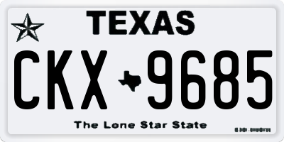 TX license plate CKX9685