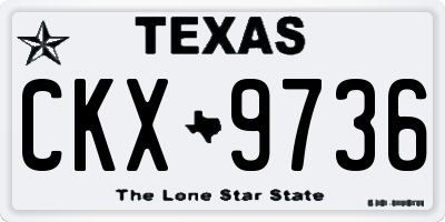 TX license plate CKX9736