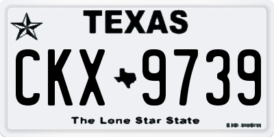 TX license plate CKX9739