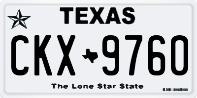 TX license plate CKX9760