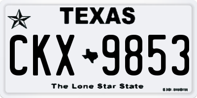 TX license plate CKX9853