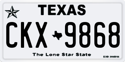 TX license plate CKX9868