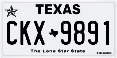 TX license plate CKX9891