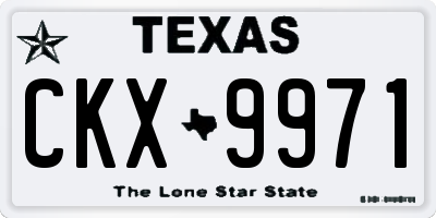 TX license plate CKX9971