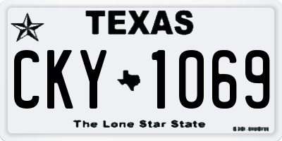 TX license plate CKY1069