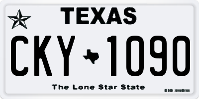 TX license plate CKY1090