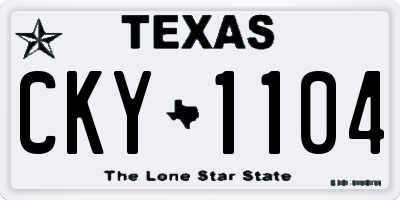 TX license plate CKY1104
