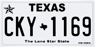 TX license plate CKY1169