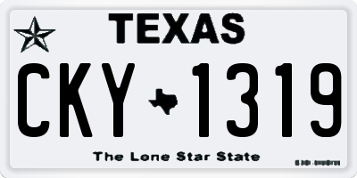 TX license plate CKY1319