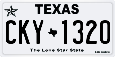 TX license plate CKY1320