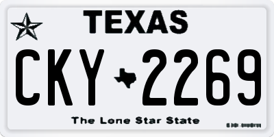 TX license plate CKY2269
