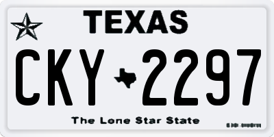TX license plate CKY2297