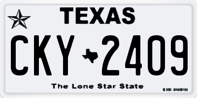 TX license plate CKY2409