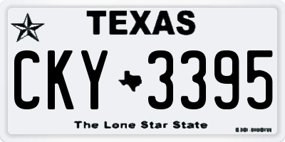 TX license plate CKY3395
