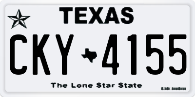 TX license plate CKY4155