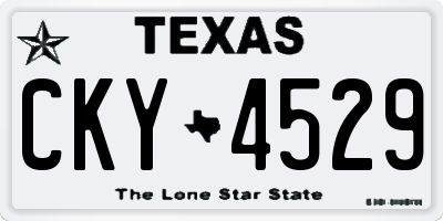 TX license plate CKY4529