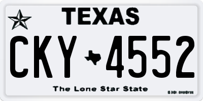 TX license plate CKY4552
