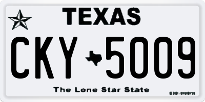 TX license plate CKY5009
