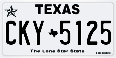 TX license plate CKY5125