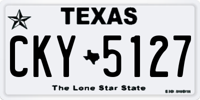 TX license plate CKY5127