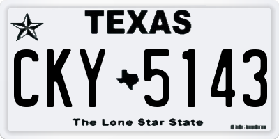 TX license plate CKY5143
