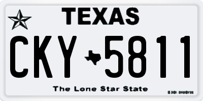 TX license plate CKY5811