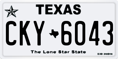TX license plate CKY6043