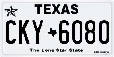TX license plate CKY6080