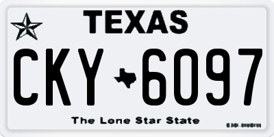 TX license plate CKY6097