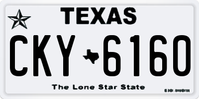 TX license plate CKY6160