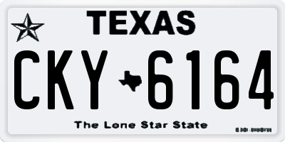 TX license plate CKY6164