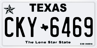 TX license plate CKY6469