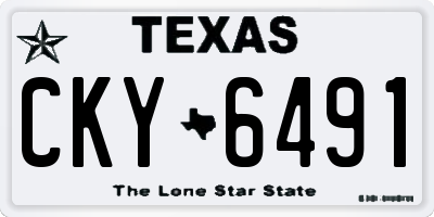 TX license plate CKY6491