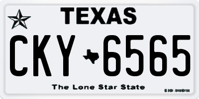 TX license plate CKY6565