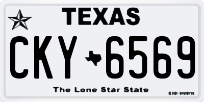 TX license plate CKY6569