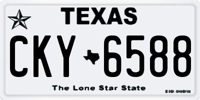 TX license plate CKY6588