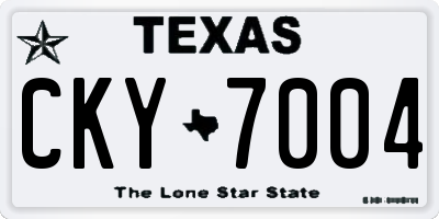 TX license plate CKY7004