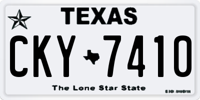 TX license plate CKY7410
