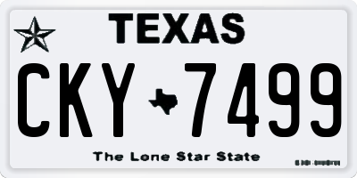 TX license plate CKY7499